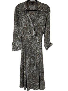 Escada 100% Silk Paisley Print Dress